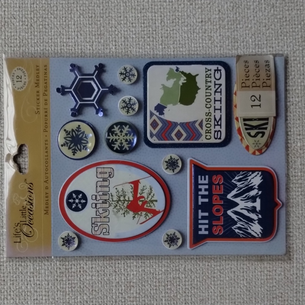 K & Company Skiing Medley Stickers 30-620247 New